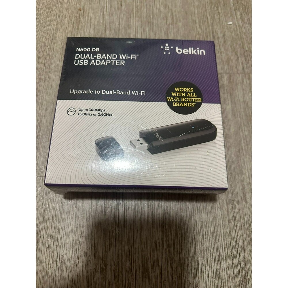 Belkin N600 DB Wireless Dual-Band USB Wi-Fi Network Adapter NEW Sealed